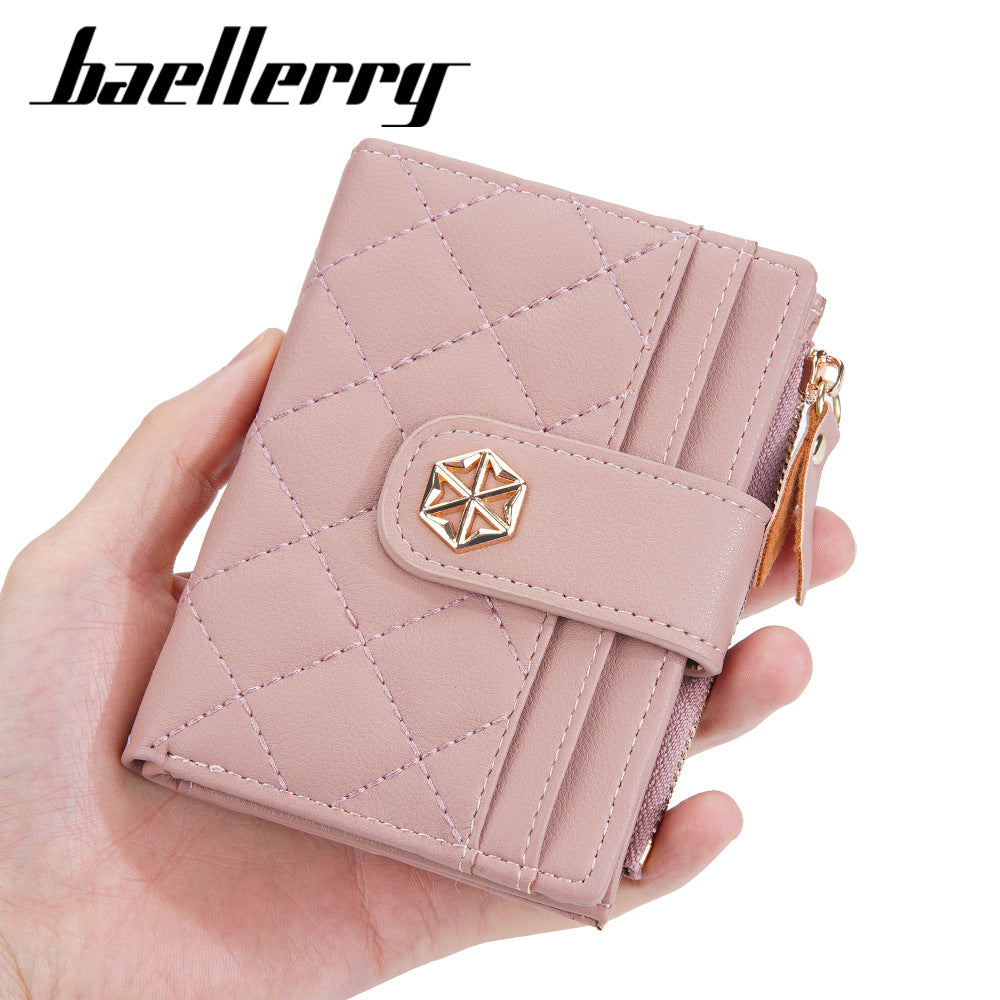 Women's Korean Style Multiple Slots Hasp Zipper Fashion Ladies Wallet