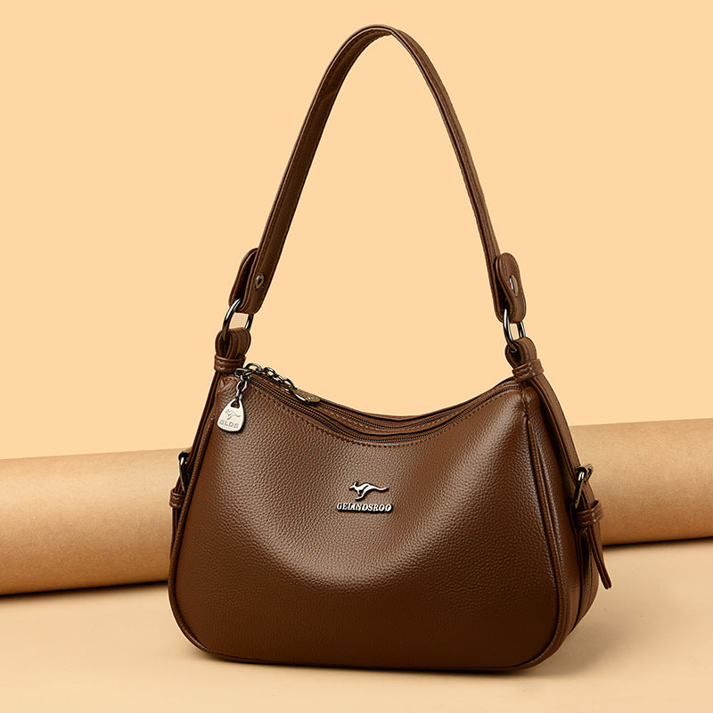 Women's High-grade Soft Leather Underarm Versatile Large Crossbody Bags