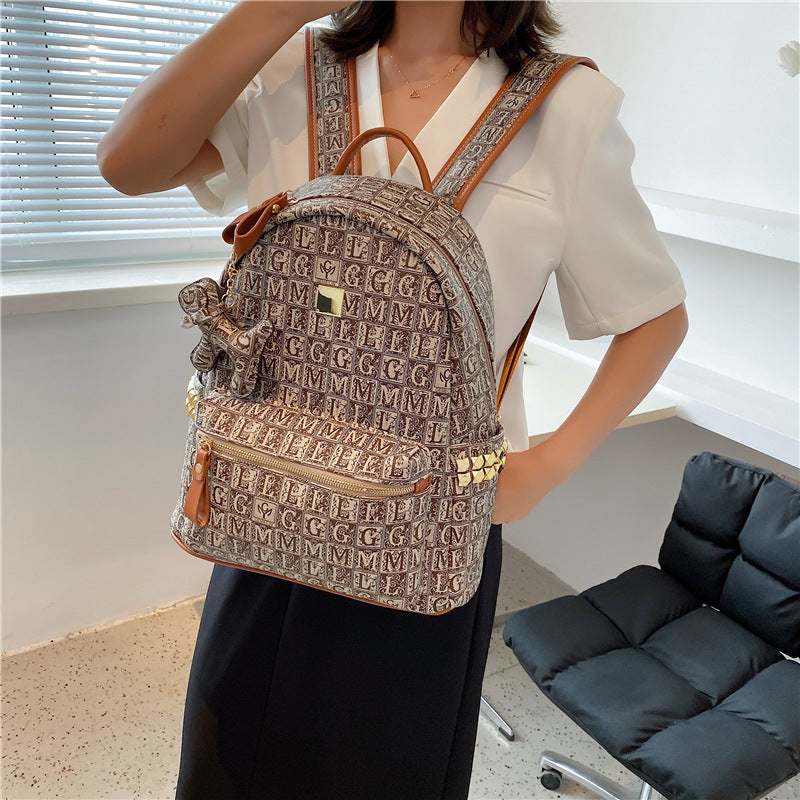 Women's Large Capacity Fashion Versatile Printing Backpacks