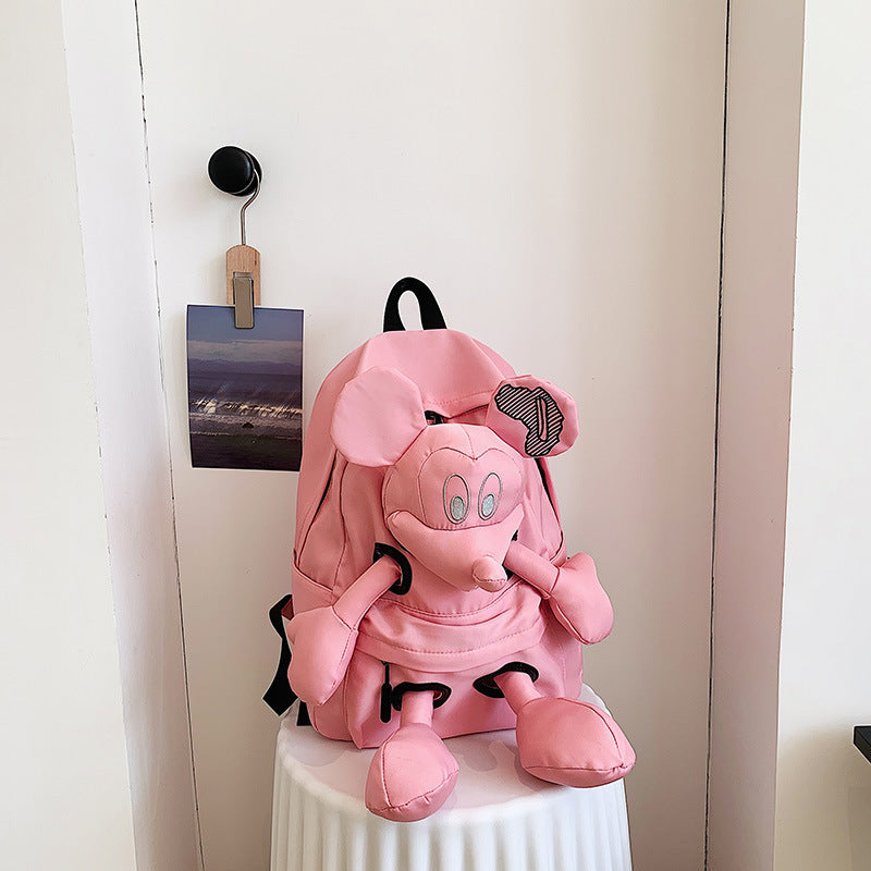 Mickey Vertical Shoulders Female Convenient Large Middle School Students' Schoolbags