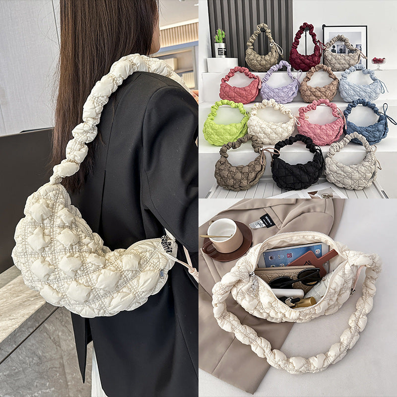 Pleated Cloud Bubble Underarm Lightweight Dumpling Women's Shoulder Bag