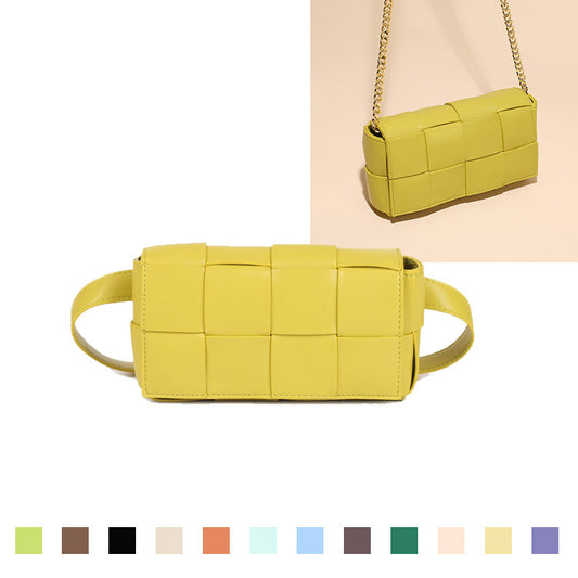 Women's & Men's & Woven Chain Avocado Green Waist Packs