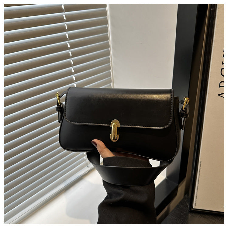 Women's Portable Underarm French Style Personality Fashion Retro Lock
