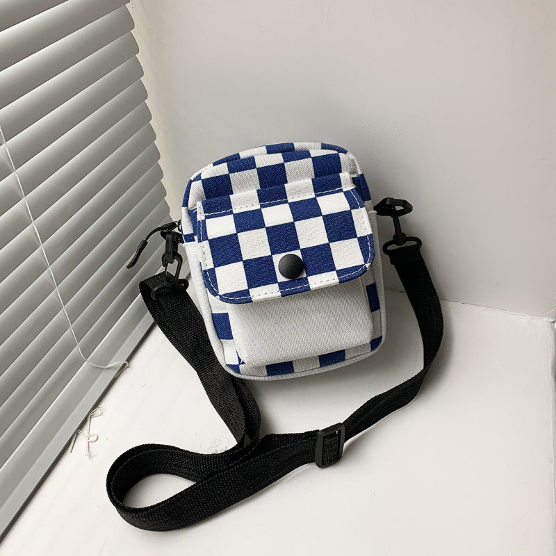 Women's Plaid Pouch Niche Personality Canvas Women's Shoulder Bag