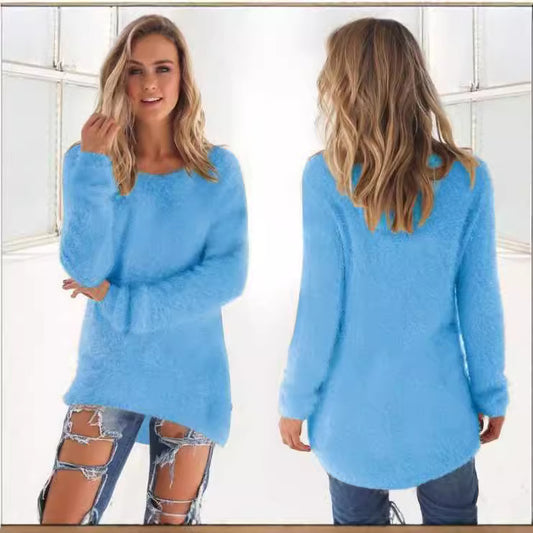 Women's Fashion Solid Color Long Sleeve Sweaters