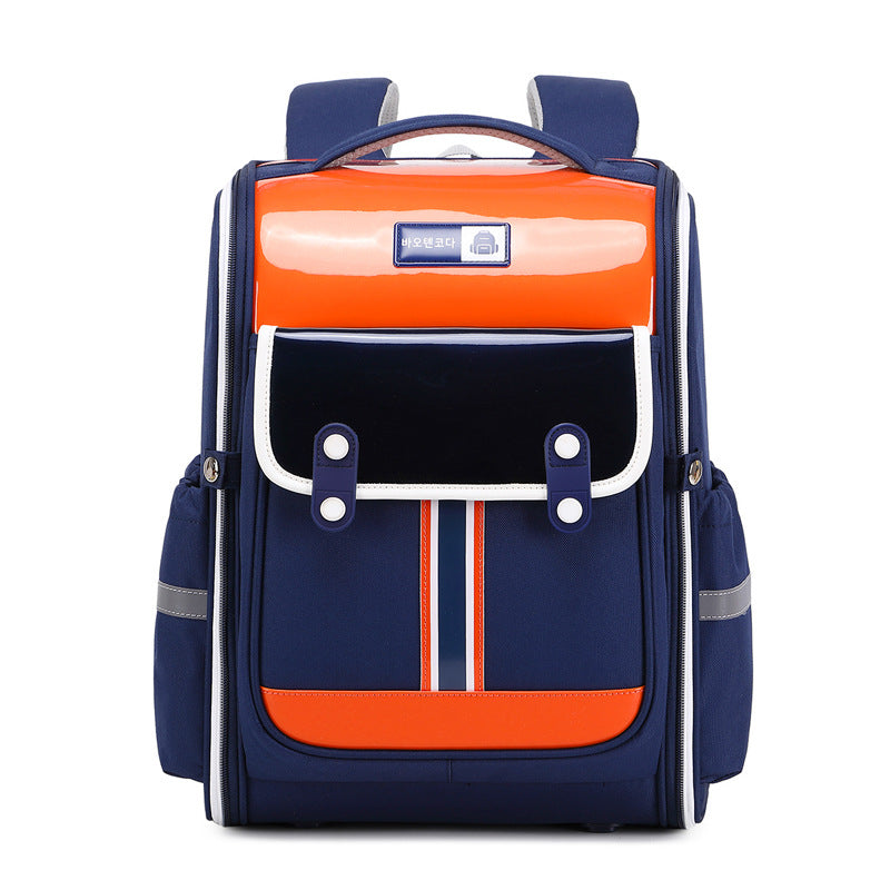 Surface Color Matching Light Tide Spine Protection Elementary School Students' Schoolbags