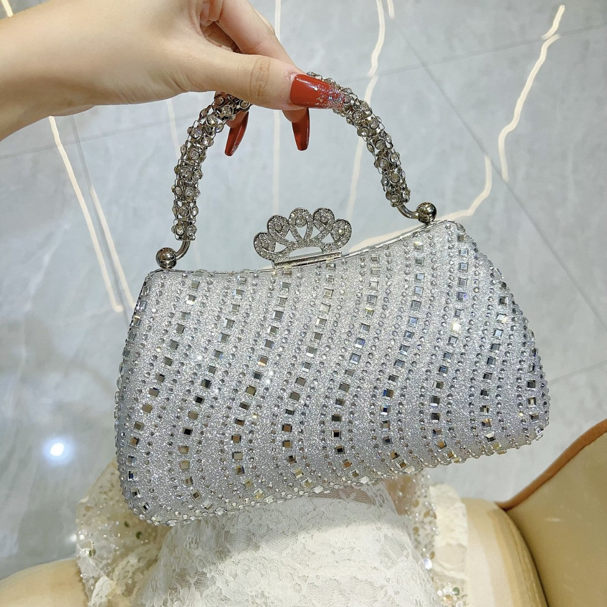 Women's Fashion Personalized Rhinestone Banquet Dress Elegant Evening Bags