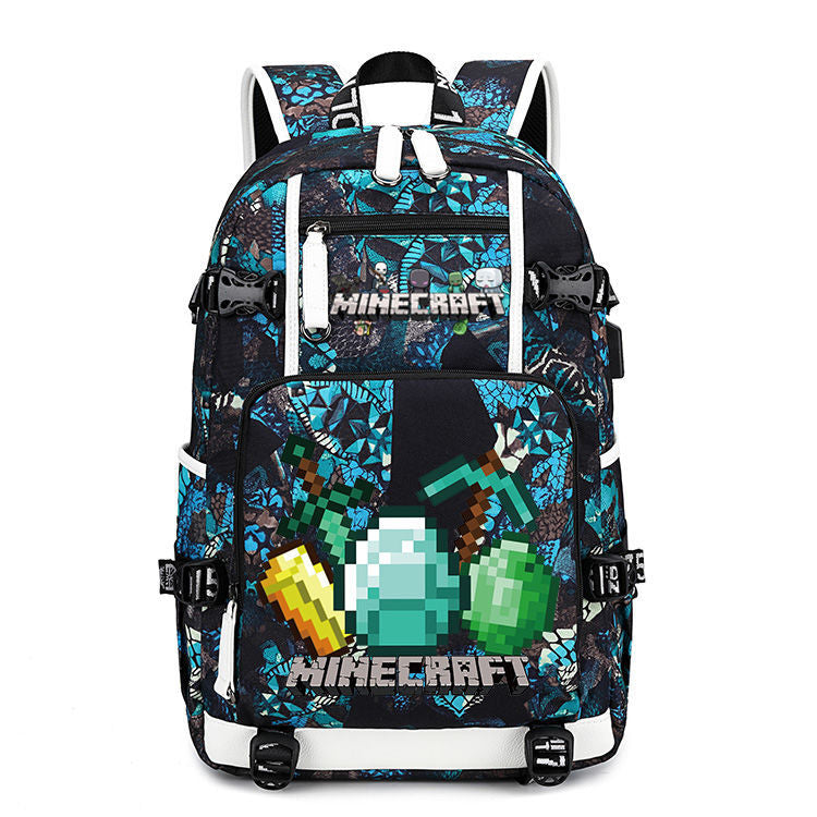 Men's Large Capacity Junior High My World Backpacks
