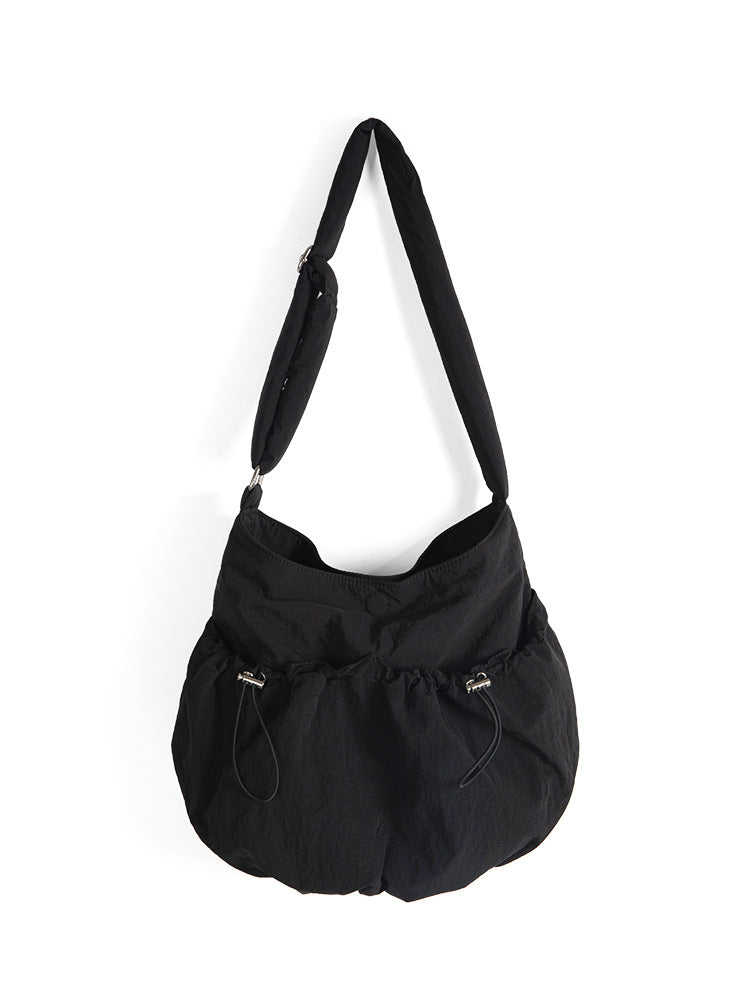 Women's Design Drawstring Ruffle Lightweight Versatile Large Crossbody Bags