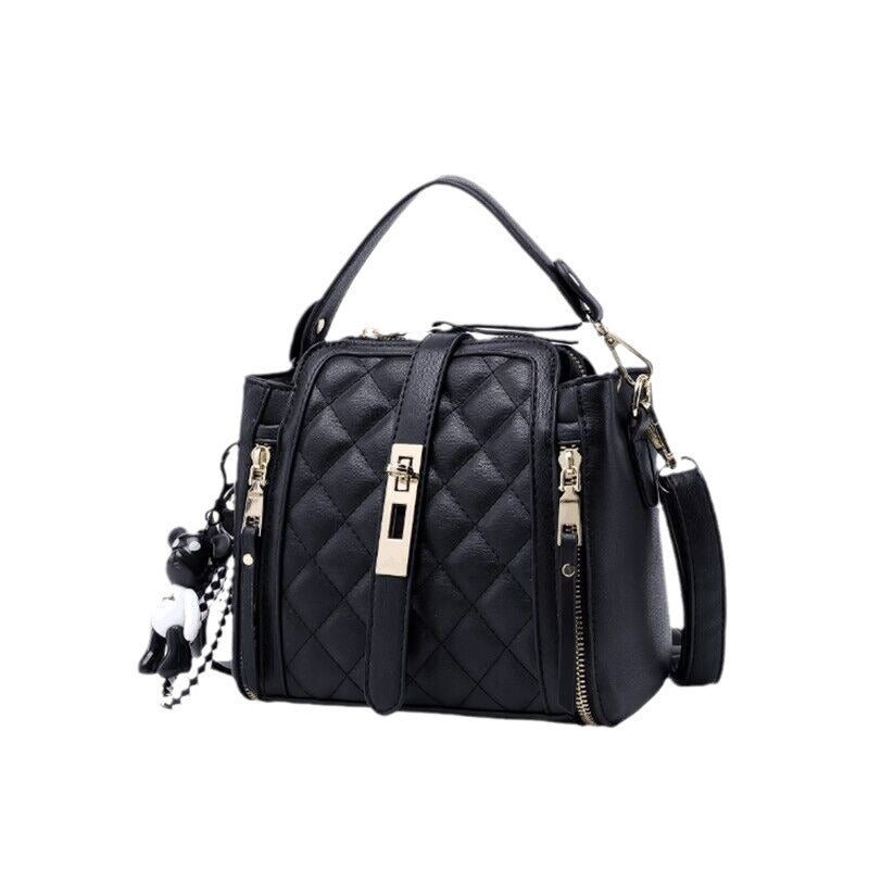 Women's Pattern Texture Fashionable Korean Style Portable Crossbody Bags