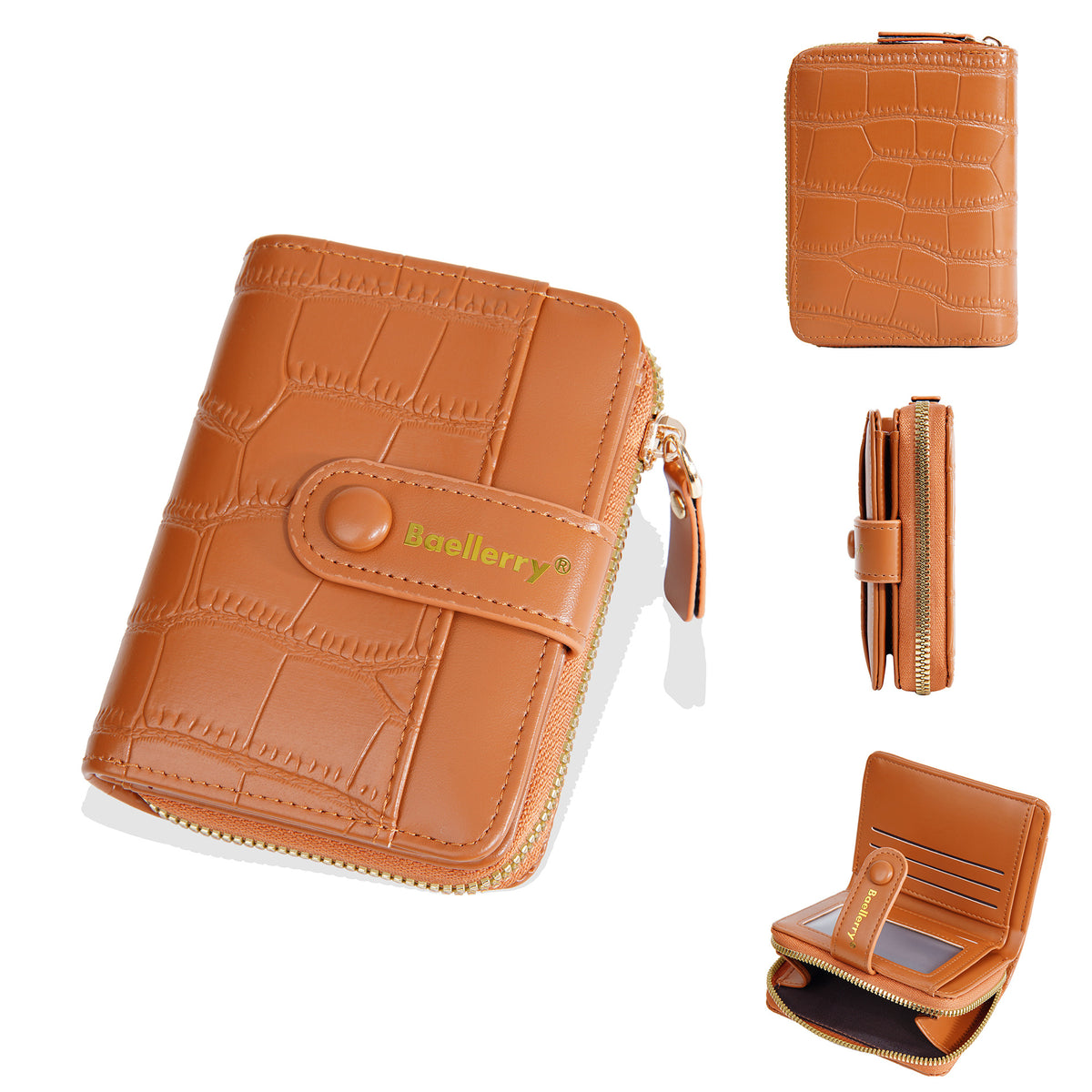 Women's Short Fashion Zipper Niche Stone Pattern Ladies Wallet
