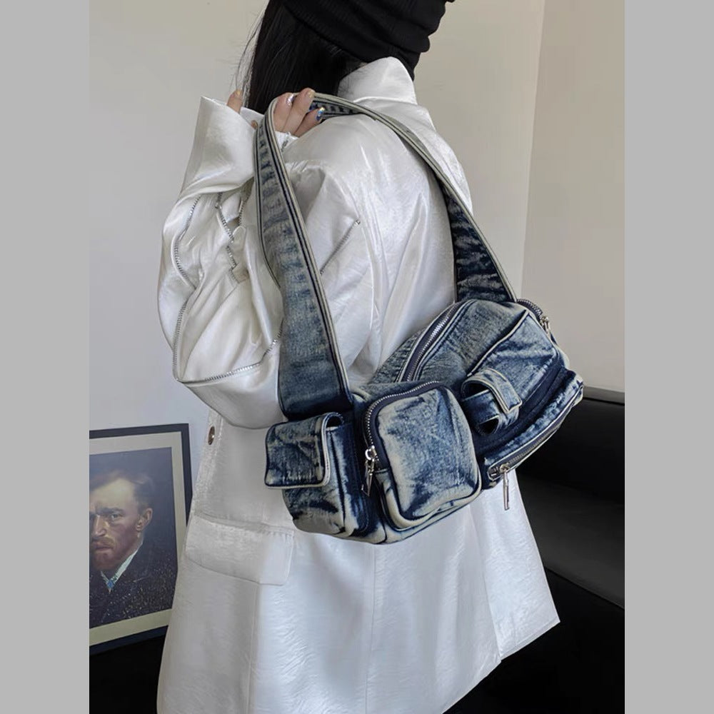 Women's Niche Locomotive Style Underarm Hot Vintage Handbags