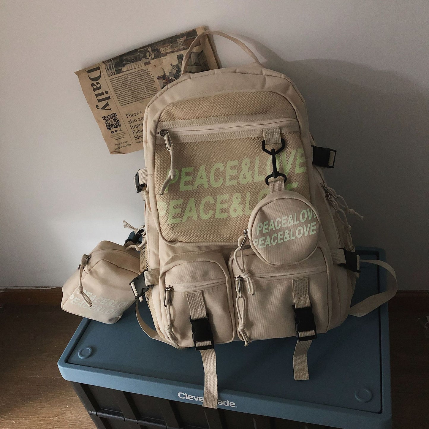 Large Capacity College Female Korean High Middle School Students' Schoolbags