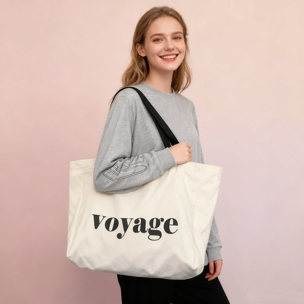 Durable Women's Summer Large Capacity Canvas Women's Shoulder Bag