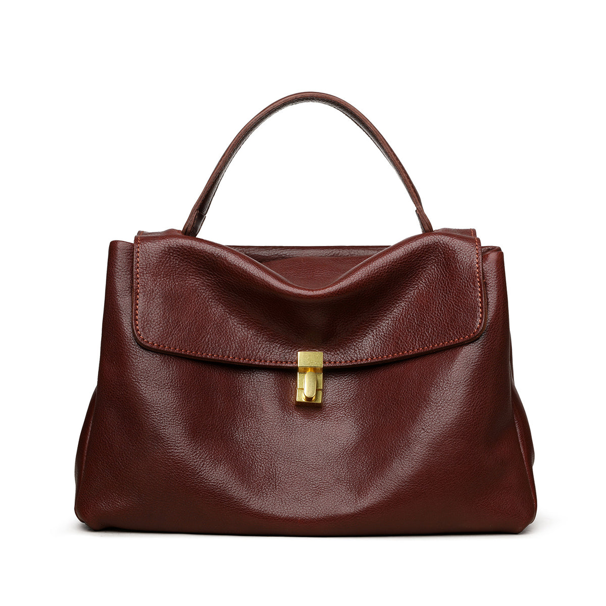 Classic Women's Simple Elegant Cattle Leather Women's Handbag