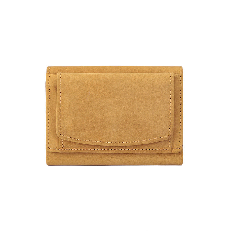 Women's & Men's & Fashion Genuine Leather Mini Short Ladies Wallets