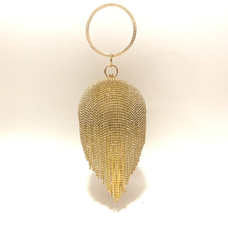 Lady Style Diamond Wear Round Shiny Party Wedding Crystal Evening Bags
