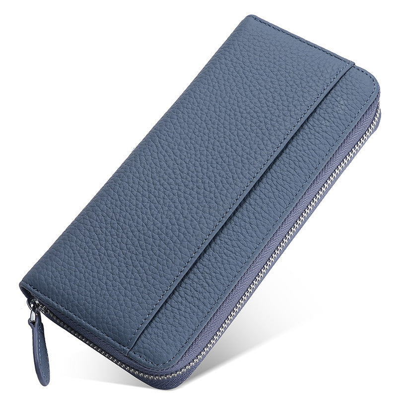 Women's & Men's & Genuine Leather Credit Long Clutch Purses