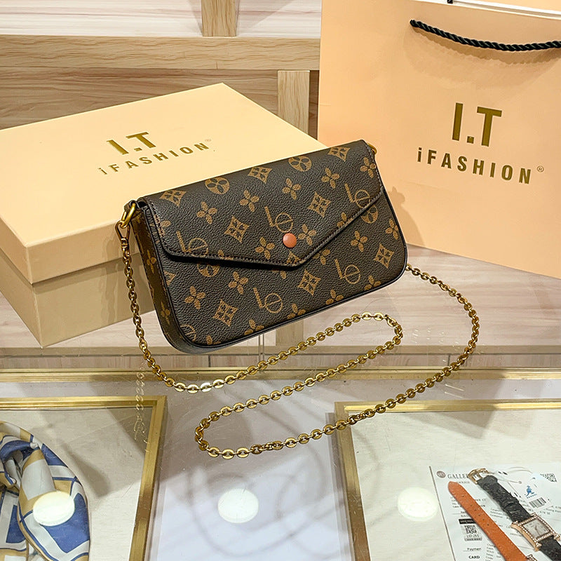 Women's Envelope Retro Presbyopic High-grade Chain Mini Small Square Bags