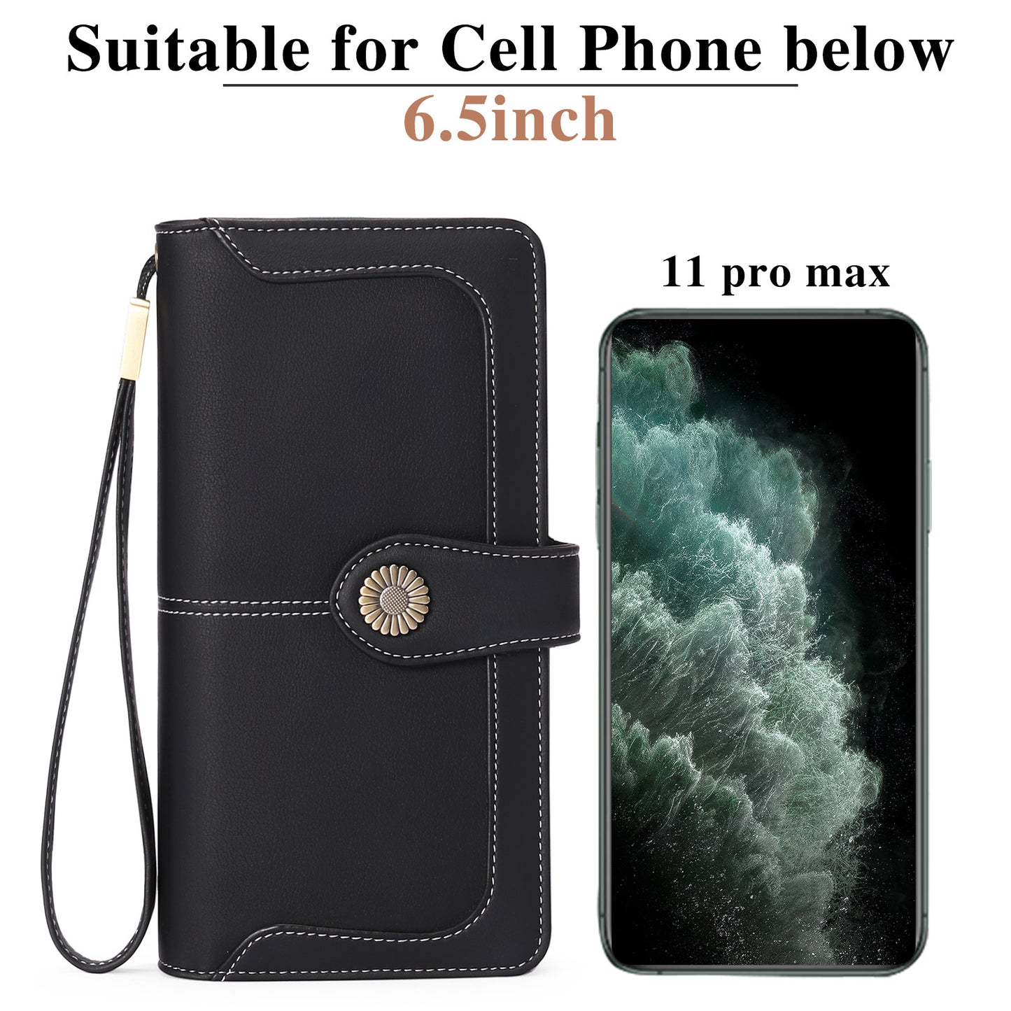 Women's Long Clutch Leather Multifunctional Lady's Ladies Wallets