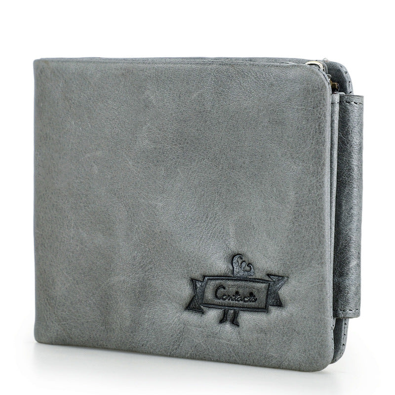 Men's Angel First Layer Cowhide Horizontal Male Men's Wallet