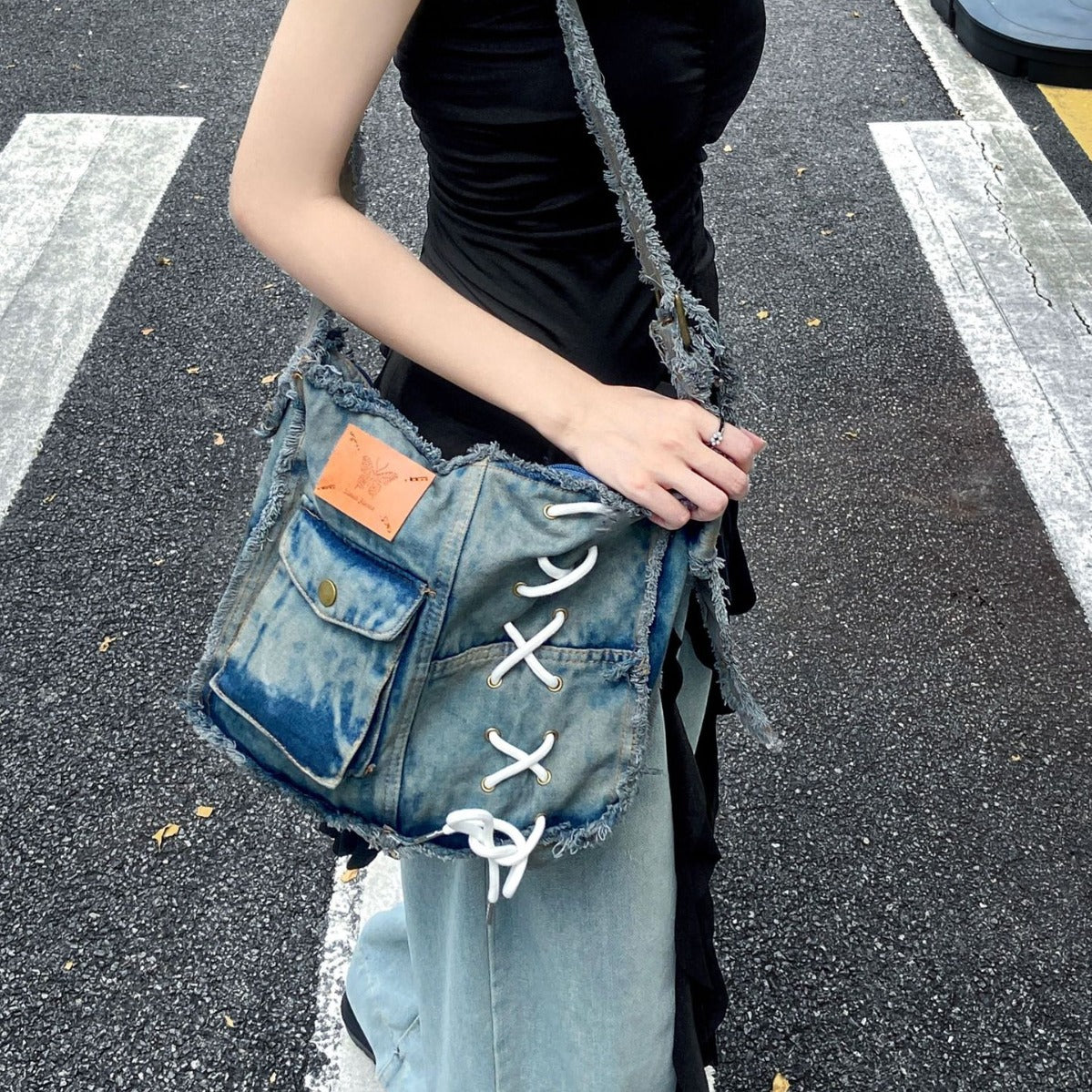 The Old Cowboy Niche Design Raw Crossbody Bags