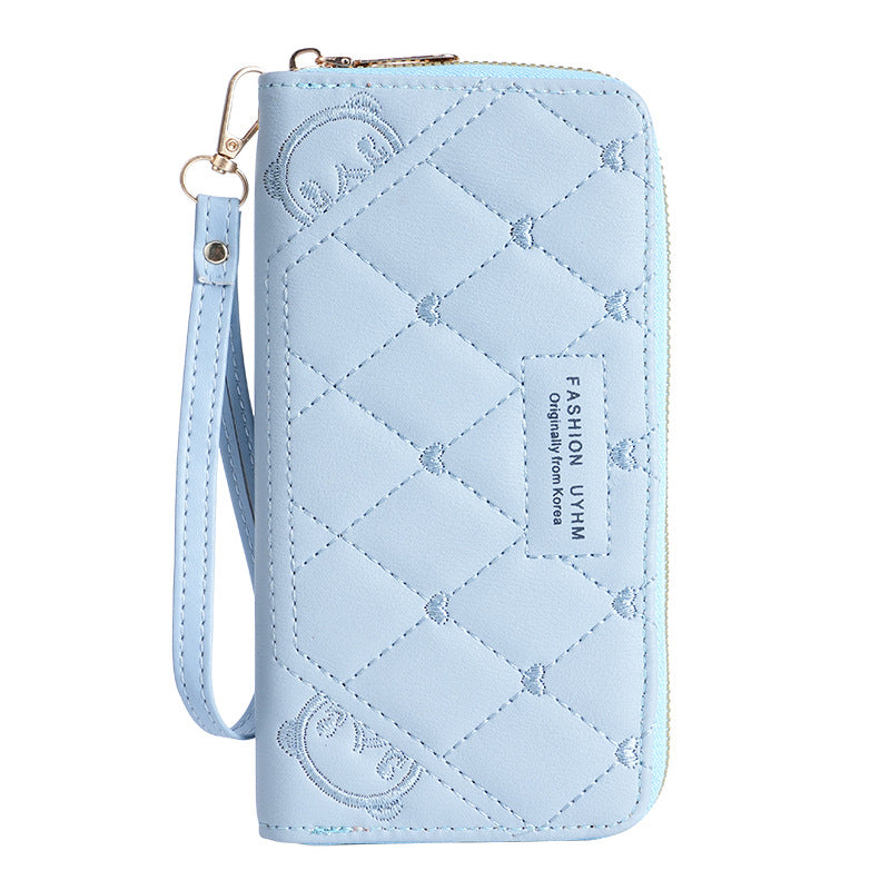 Popular Women's Korean Fashion Embroidery Zipper Coin Purses