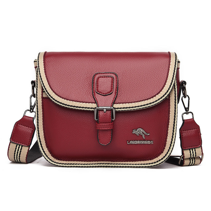Women's Kangaroo Fashionable Korean Style Soft Leather Crossbody Bags