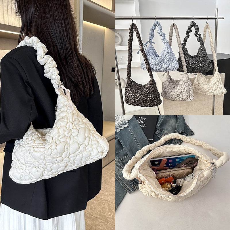 Women's Design Underarm Personalized Commuter Pleated Cloud Shoulder Bags