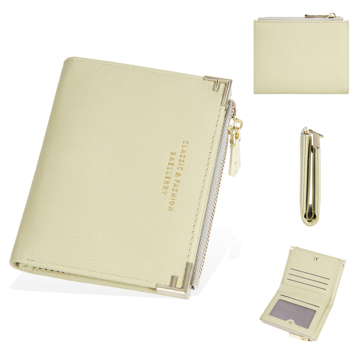 Women's Short Fashion Zipper Snap Korean Style Multiple Ladies Wallet