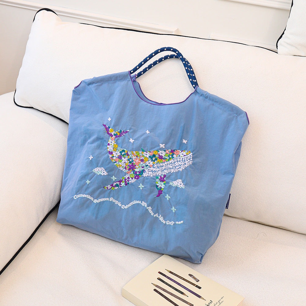 Embroidery Environmentally Friendly Nylon One Shopping Bags
