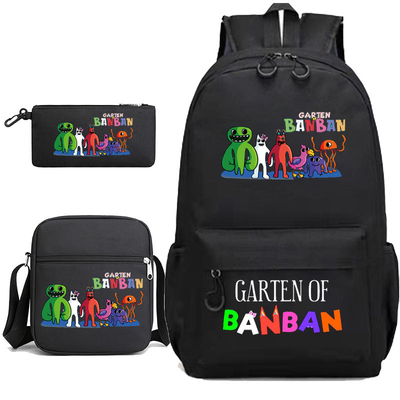 Elegant Unique Garden Game Pencil Three-piece Elementary School Students' Schoolbags