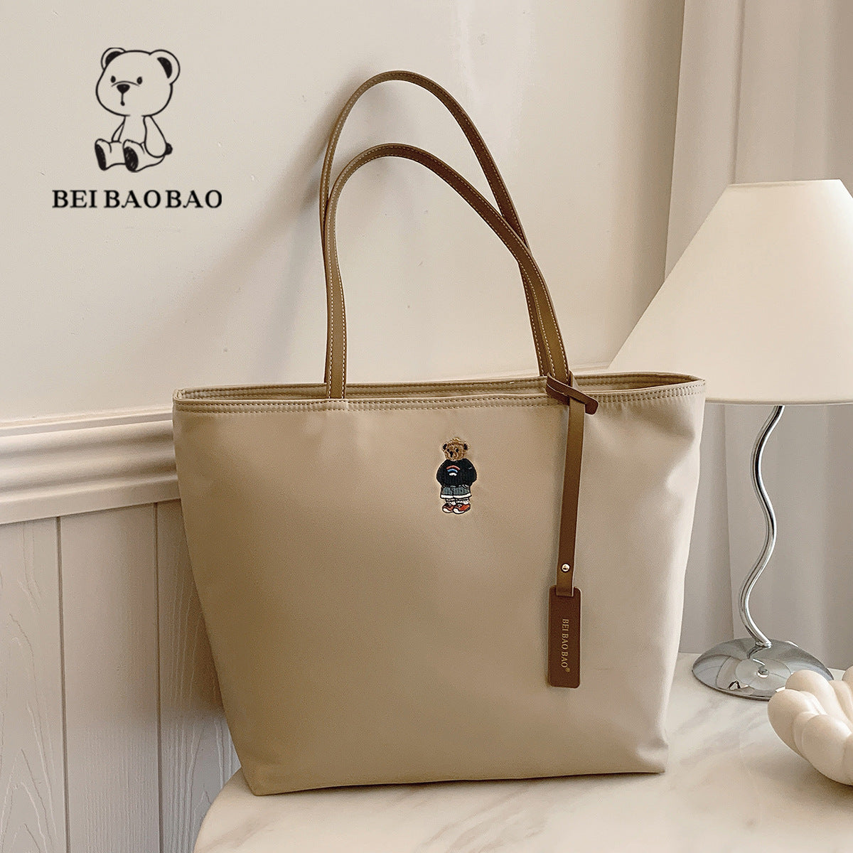 Source Commuter Large Capacity Totes Simple Embroidered Tote Bags