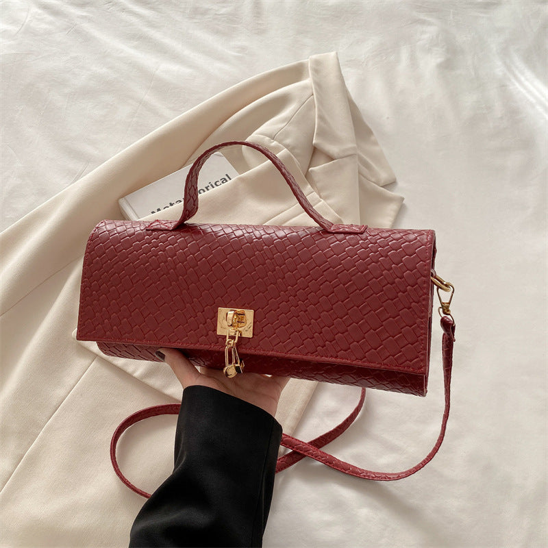 Women's Solid Color Large Capacity Western Style Lock
