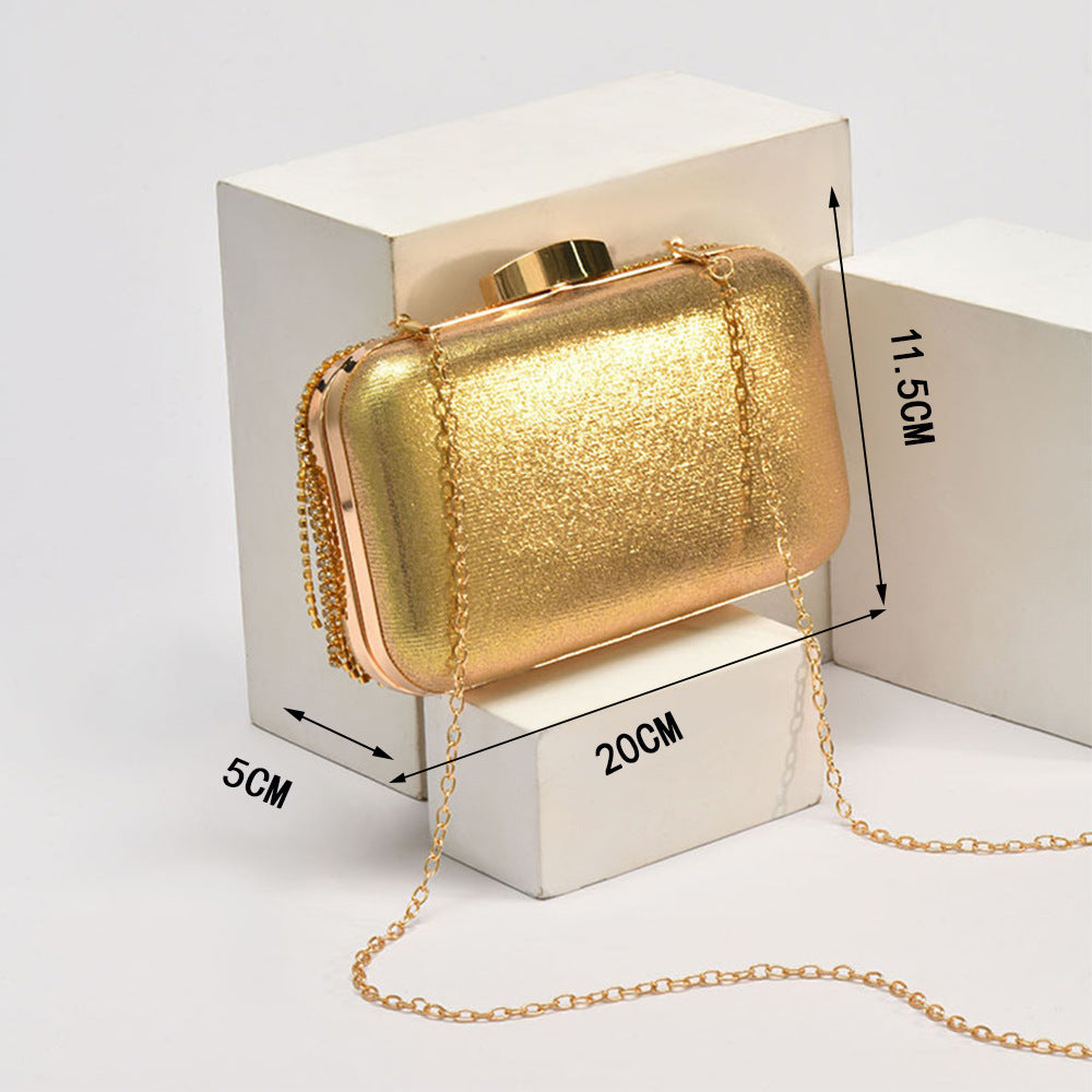 Rhinestone Shiny Tassel Dinner Clutch Banquet Evening Bags