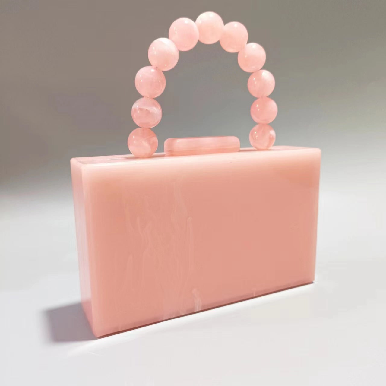 Women's Elegant Pearlescent Acrylic Beaded Wrist Hand-held Evening Bags