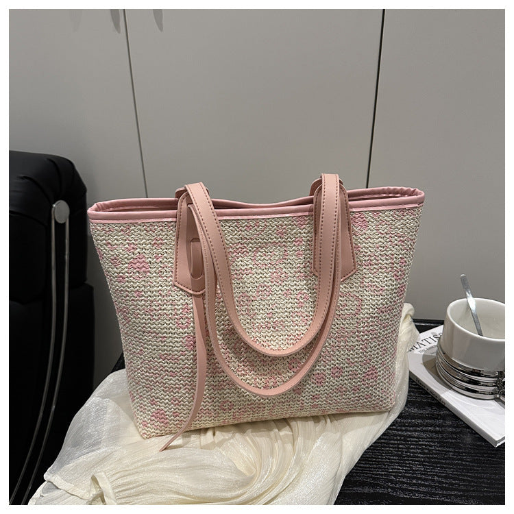 Korean Style Printed Woven Texture Leisure Bags
