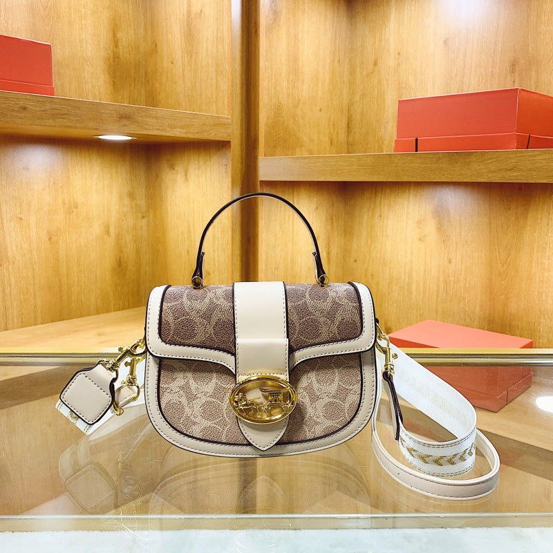 Women's French Style Niche Design Retro Broadband Small Square Bags