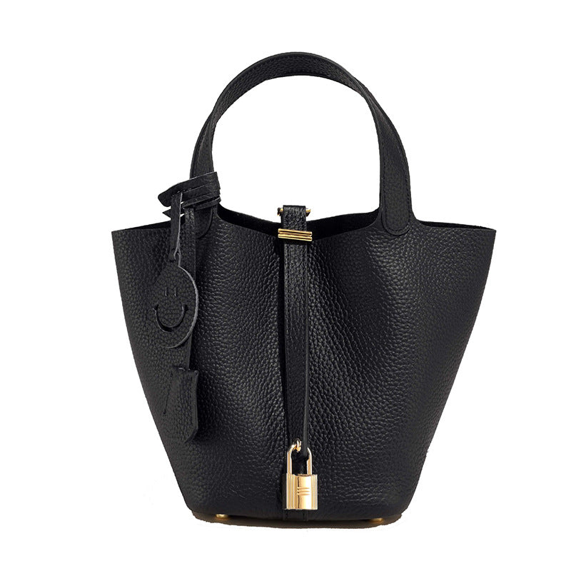 Women's Large Capacity High-grade First Layer Cowhide Vegetable Women's Handbag