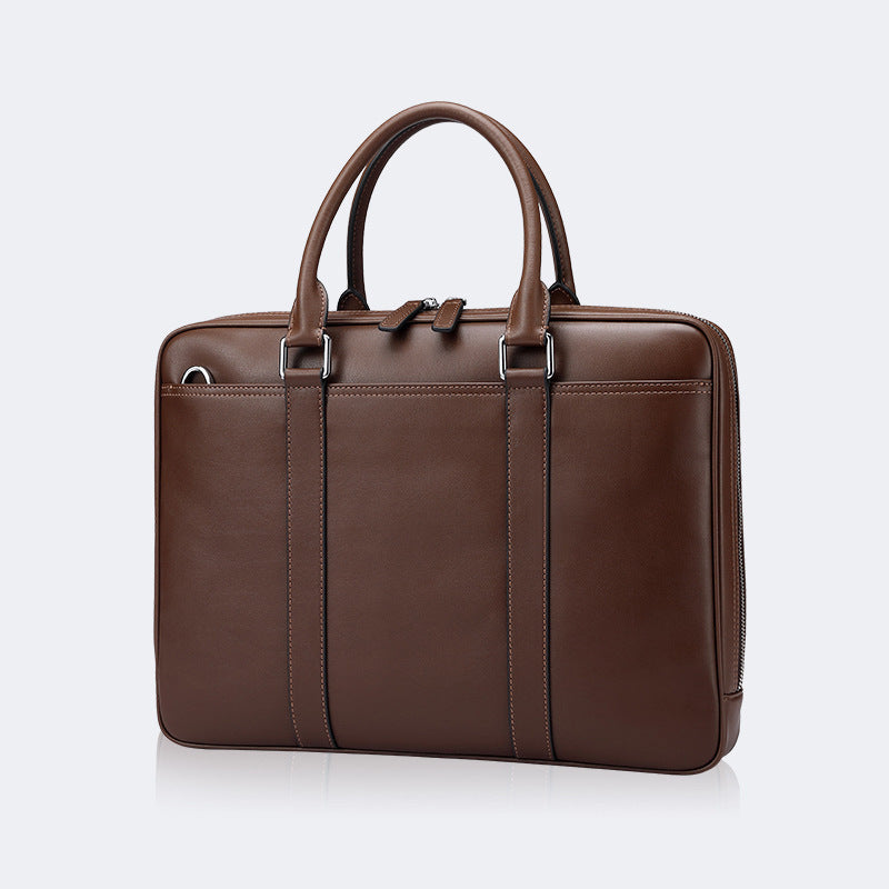 Men's Business Genuine Leather Hand-held Simple Men's Handbags