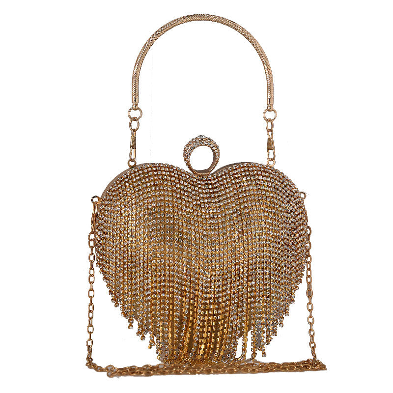 Classic Heart Fashion Diamond Banquet Dress Evening Bags