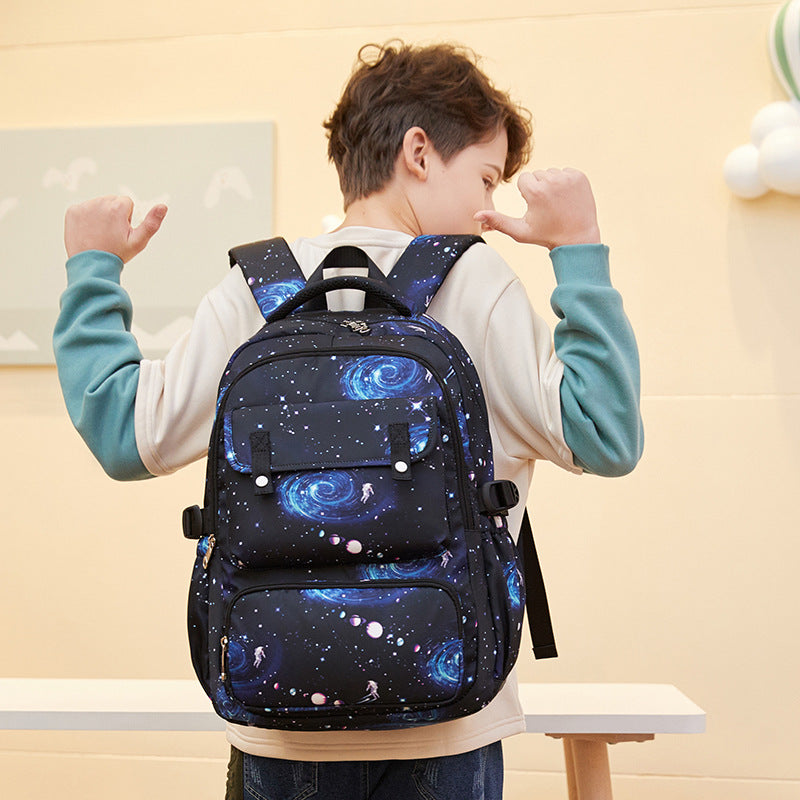 Men's & Children's & Large Capacity Primary Boy Starry Elementary School Students' Schoolbags