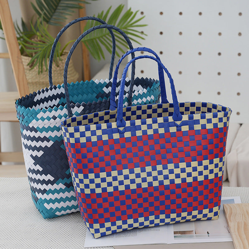 Women's Woven Urban Simple Daily Matching Large Women's Handbag