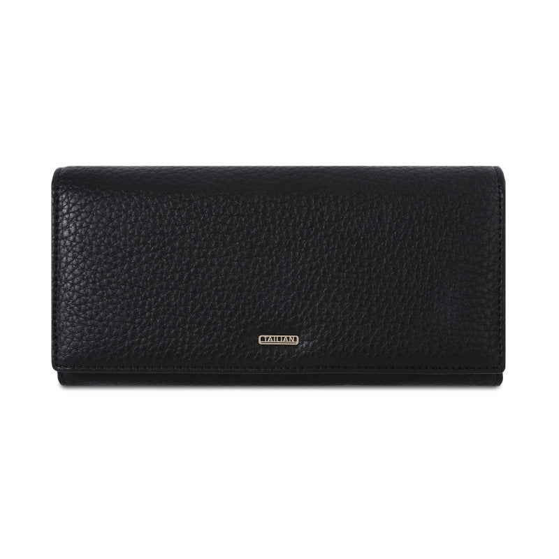 Women's European Clutch Lychee Pattern Magnetic Snap Ladies Wallet