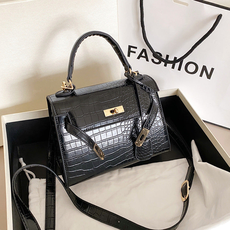 Women's Crocodile Pattern Portable Kelly Fashionable Stylish Popular Bags