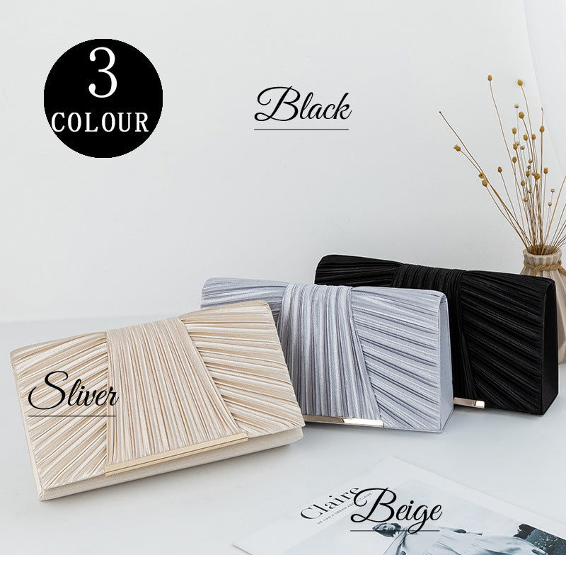 Style Banquet Formal Funeral Black Clutch Evening Bags