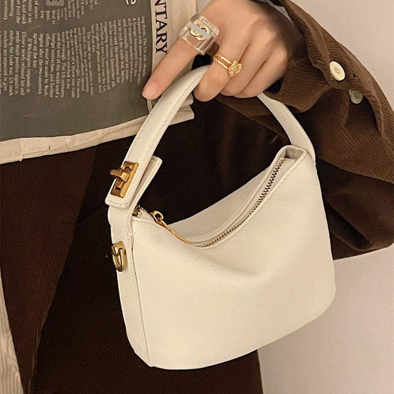 Women's Trendy Lunch Box Cloud Carrying Leather Soft Mini Women's Handbag