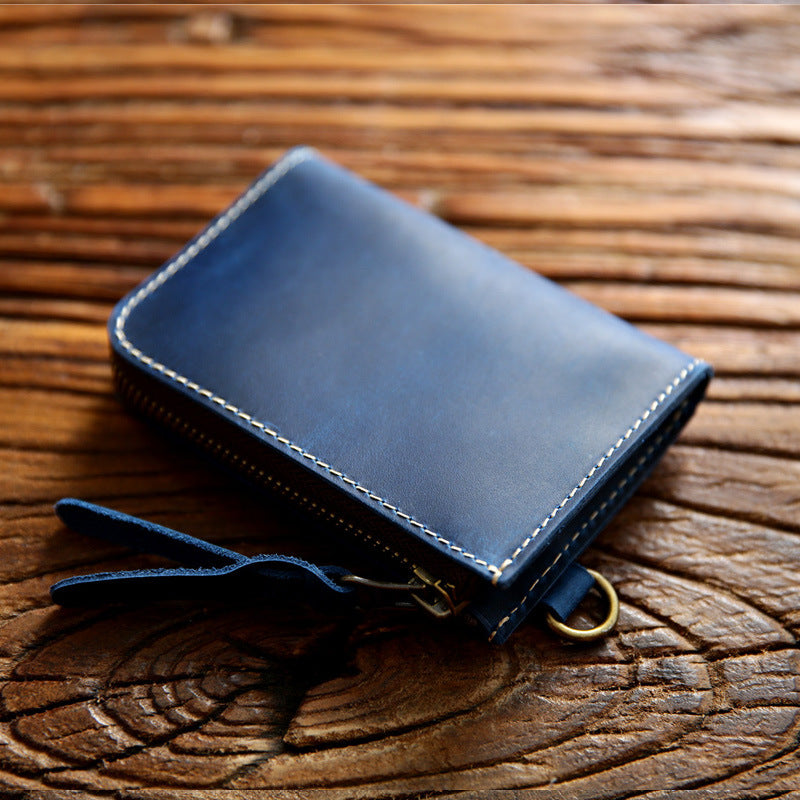 Men's Retro First Layer Cowhide Crazy Horse Leather Men's Wallets