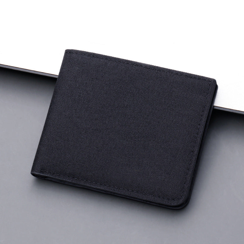 Men's Short Canvas Multiple Slots Horizontal Denim Men's Wallet