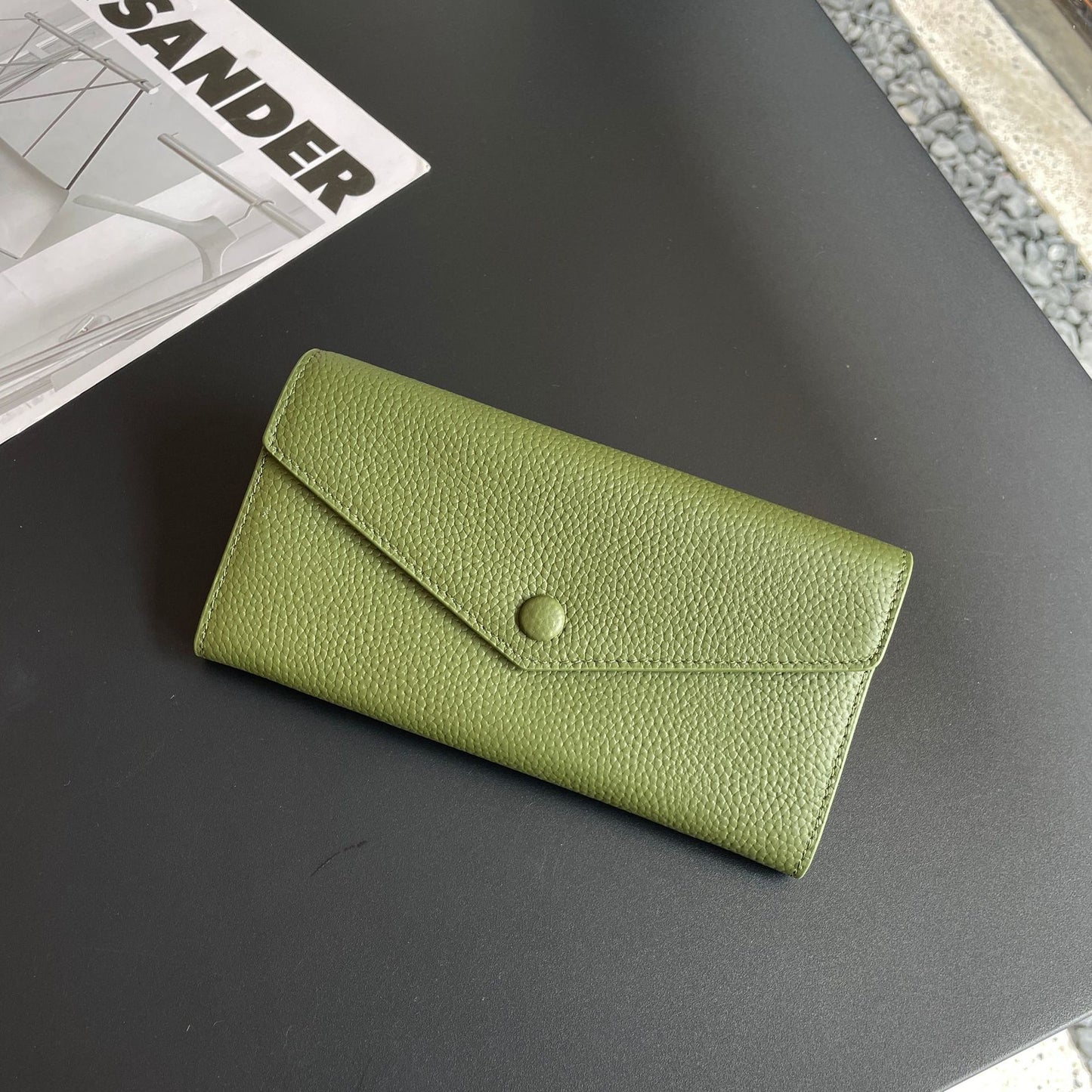 Women's Cowhide Long Large Capacity Genuine Leather Ladies Wallets